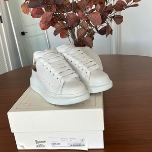 Alexander McQueen White/Rose Gold Sneakers